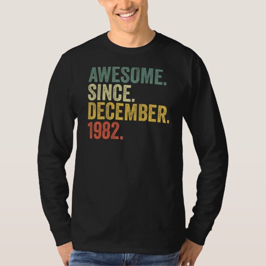 1982年12月以素晴らし降40歳の誕生日 Tシャツ (正面)