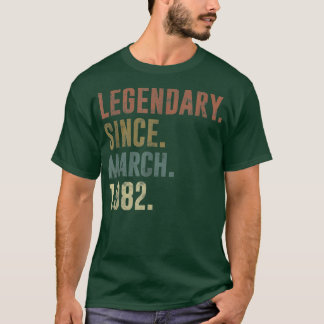 1982年3月から伝説的な40歳のヴィンテージ Tシャツ