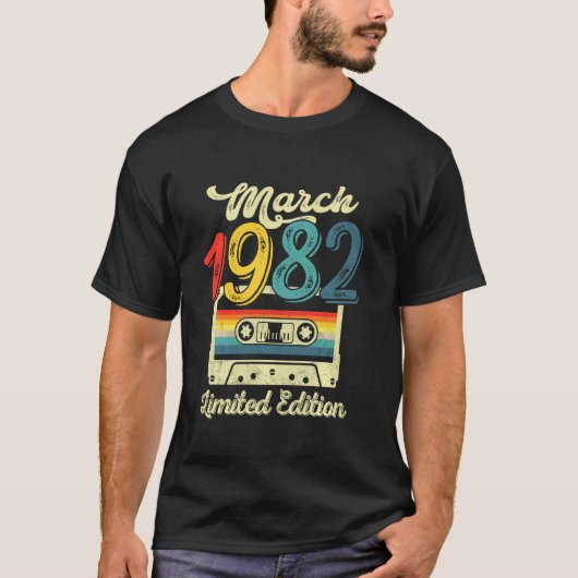 1982年3月限定版40th誕生日レトロCas Tシャツ (正面)