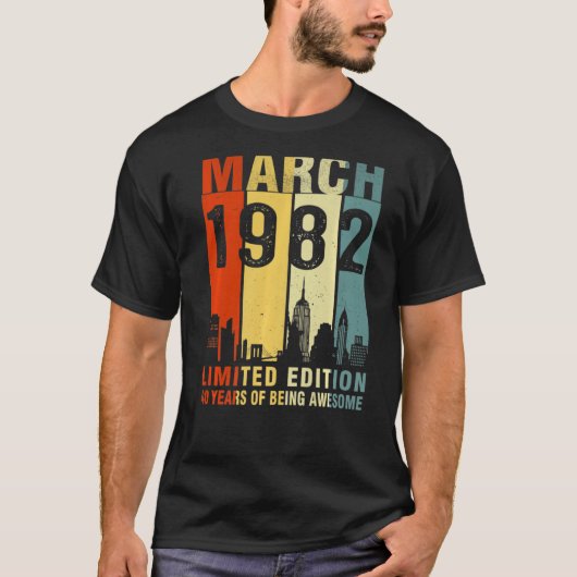 1982年3月40歳素晴らし Tシャツ (正面)