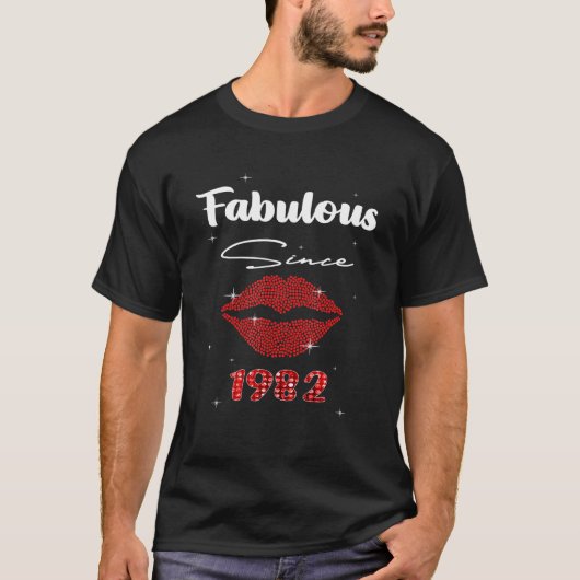 1982年40歳の誕生日から40歳の素晴らしい Tシャツ (正面)