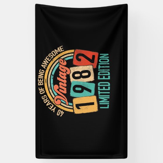 1982年40歳素晴らしのBe 横断幕 (縦)