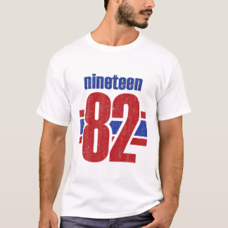 1982年40生まれ歳ヴィンテージ仁円82 40Th Bir Tシャツ