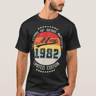 1982年5月40歳の誕生日40歳素晴らし Tシャツ