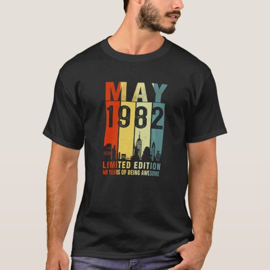 1982年5月40歳素晴らし Tシャツ (正面)