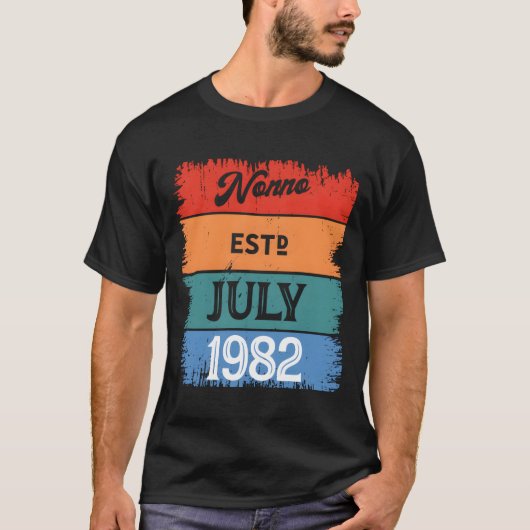 1982年7月おじいちゃん 誇りをもったおじいちゃん 最高のお父さん 伝説 Tシャツ (正面)