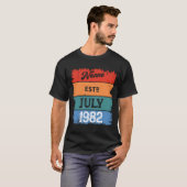 1982年7月おじいちゃん 誇りをもったおじいちゃん 最高のお父さん 伝説 Tシャツ (正面フル)