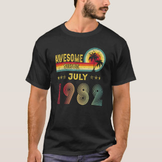 1982年7月以来40歳素晴らしの誕生日プレゼント40 Tシャツ