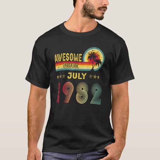 1982年7月以来40歳素晴らしの誕生日プレゼント40 Tシャツ (正面)