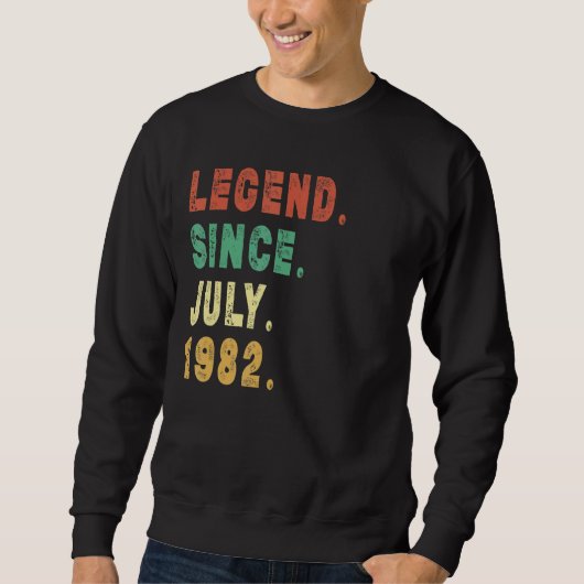 1982年7月40日の誕生日から40歳の伝説 スウェットシャツ (正面)