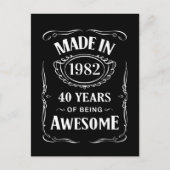 1982年、2022年の40年間素晴らしで作られた ポストカード (正面)