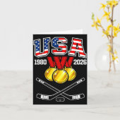 1982年~2026年 アイスホッケー ヴィンテージ USA クロススティック カード (黄色い花)