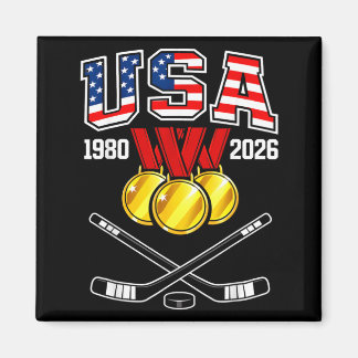 1982年～2026年 アイスホッケー ヴィンテージ USA クロススティック マグネット
