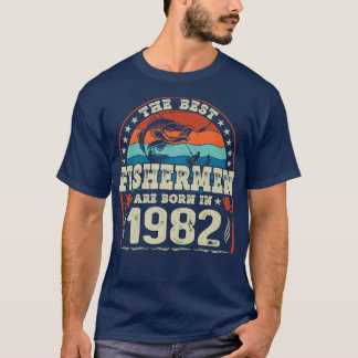 1982最高の年の魚釣り好きの漁師たち Tシャツ