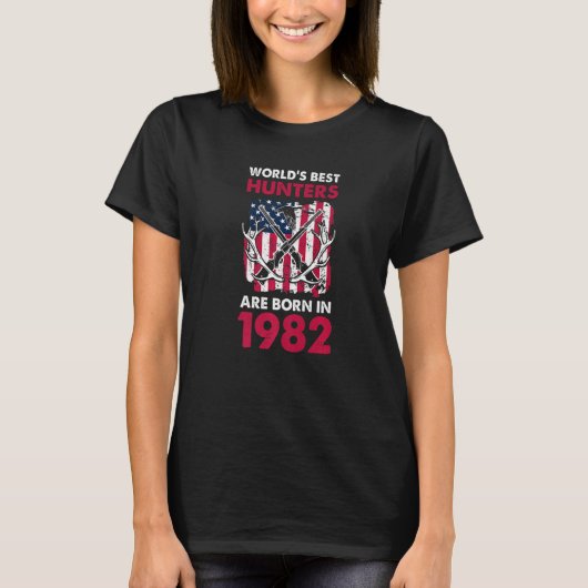 1982最高の年の鹿の狩りで生まれすアメリカのFl Tシャツ (正面)