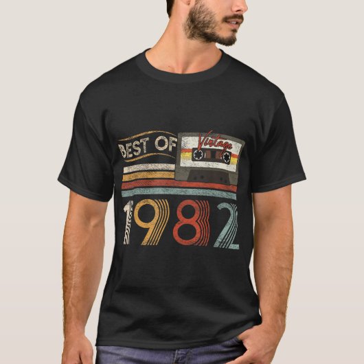 1982最高の年40日誕生日ギフトヴィンテージ40年 Tシャツ (正面)