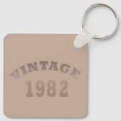 1982生まれ年のヴィンテージ生誕 キーホルダー (裏面)