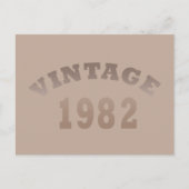 1982生まれ年のヴィンテージ生誕 シーズンポストカード (正面)