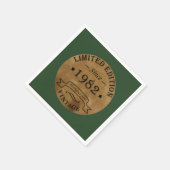 1982生まれ年のヴィンテージ生誕 スタンダードカクテルナプキン (角)