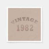 1982生まれ年のヴィンテージ生誕 スタンダードカクテルナプキン (正面)