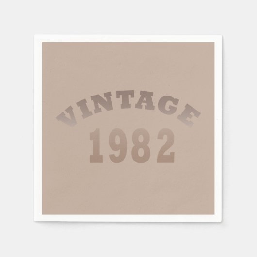 1982生まれ年のヴィンテージ生誕 スタンダードカクテルナプキン (正面)