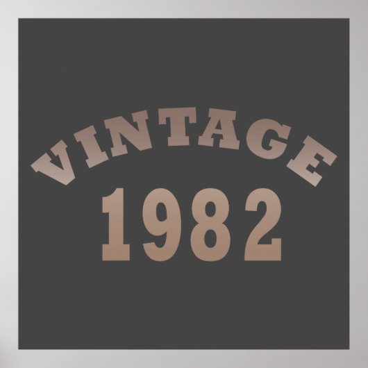 1982生まれ年のヴィンテージ生誕 ポスター (正面)