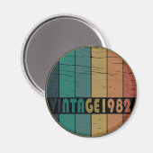 1982生まれ年のヴィンテージ生誕 マグネット (正面/裏面)