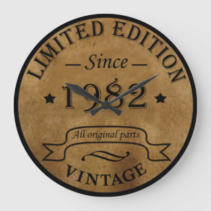 1982生まれ年のヴィンテージ生誕 ラージ壁時計