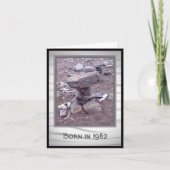 1982生まれ年の誕生日おもしろいファクトカード カード (正面)