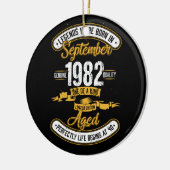 1982生まれ年9月40歳の誕生日 セラミックオーナメント (左)