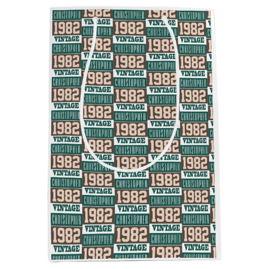 1982生まれ年 ミディアムペーパーバッグ (正面)