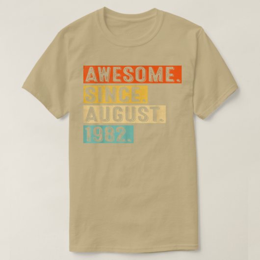 1982素晴らし年のヴィンテージ40歳から Tシャツ (デザイン正面)