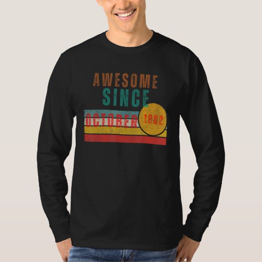 1982素晴らし年10月40歳ヴィンテージ蘇 Tシャツ (正面)