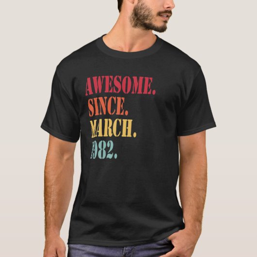 1982素晴らし年3月から40歳 – 40Bi Tシャツ (正面)
