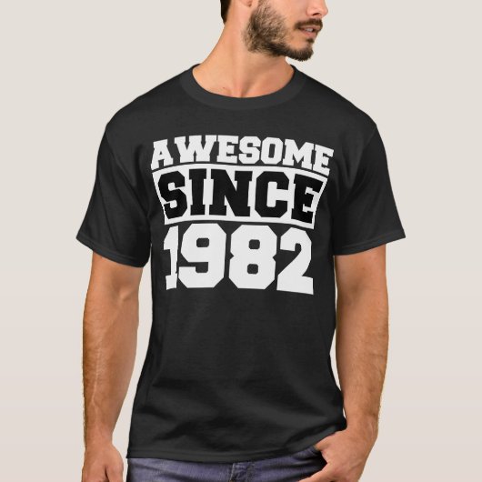 1982素晴らし年40代80代誕生日40歳から Tシャツ (正面)