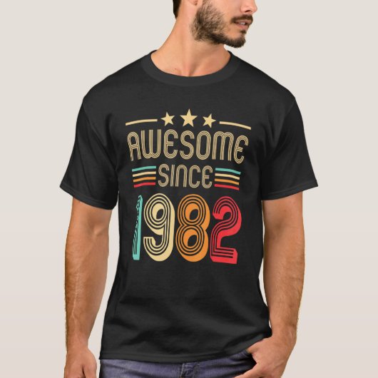1982素晴らし年40歳の誕生日から40歳の歴史 Tシャツ (正面)