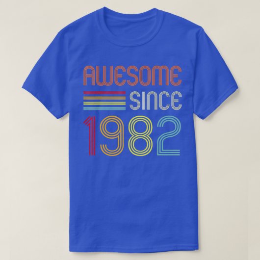1982素晴らし年40歳の誕生日レトロ以来 Tシャツ (デザイン正面)