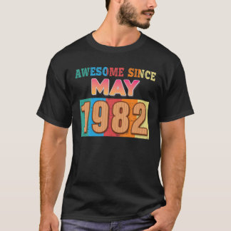 1982素晴らし年5月40歳40歳の誕生日 Tシャツ
