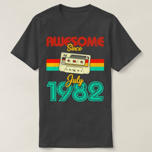 1982素晴らし年7月以来 Tシャツ (デザイン正面)