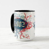 1982誕生日年、1982年以来、または1982年に作られた マグカップ (正面左)