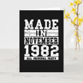 1982誕生日11月ヴィンテージことわざ カード (黄色い花)