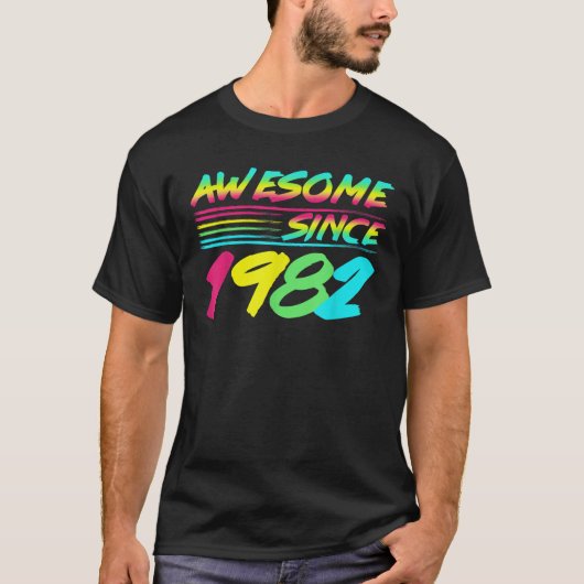 1982 80s素晴らしレトロ41誕生日以降 tシャツ (正面)