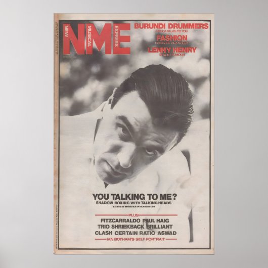 1982 TALKING HEADS Poster - Disc Clipping - David ポスター (正面)