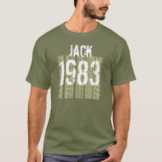 1983の誕生日年のベストの1983年のヴィンテージの迷彩柄Y014 Tシャツ