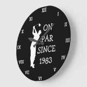 1983ゴルファー誕生日40thおもしろい70パー ラージ壁時計 (傾斜)