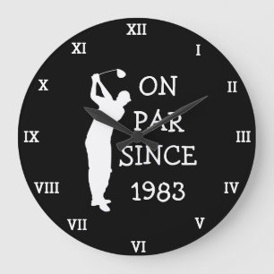 1983ゴルファー誕生日40thおもしろい70パー ラージ壁時計