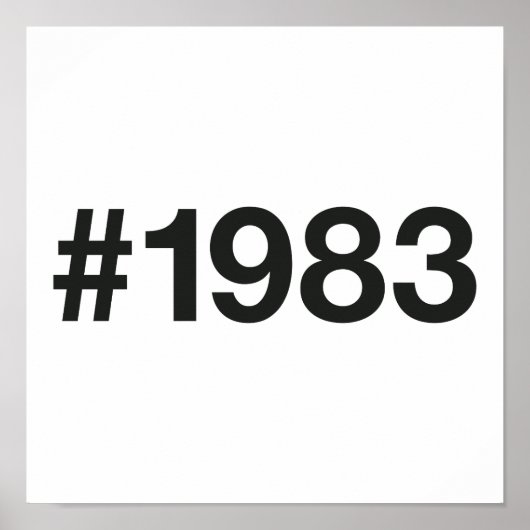 1983ハッシュタグ42誕生日記念日 ポスター (正面)