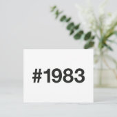 1983ハッシュタグ42誕生日記念日 ポストカード (スタンド正面)
