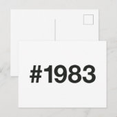 1983ハッシュタグ42誕生日記念日 ポストカード (正面/裏面)