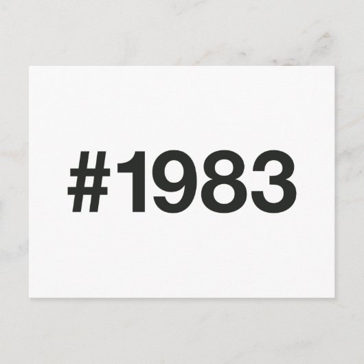1983ハッシュタグ42誕生日記念日 ポストカード (正面)